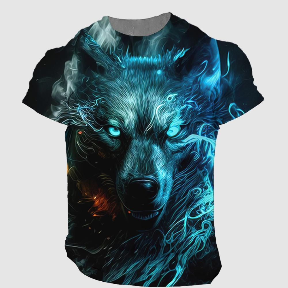 Vintage 3D Animal Men's Clothing Summer Breathable Men's T-Shirt Hip Hop Fashion Men Top Trend O-Neck Men Short Sleeve