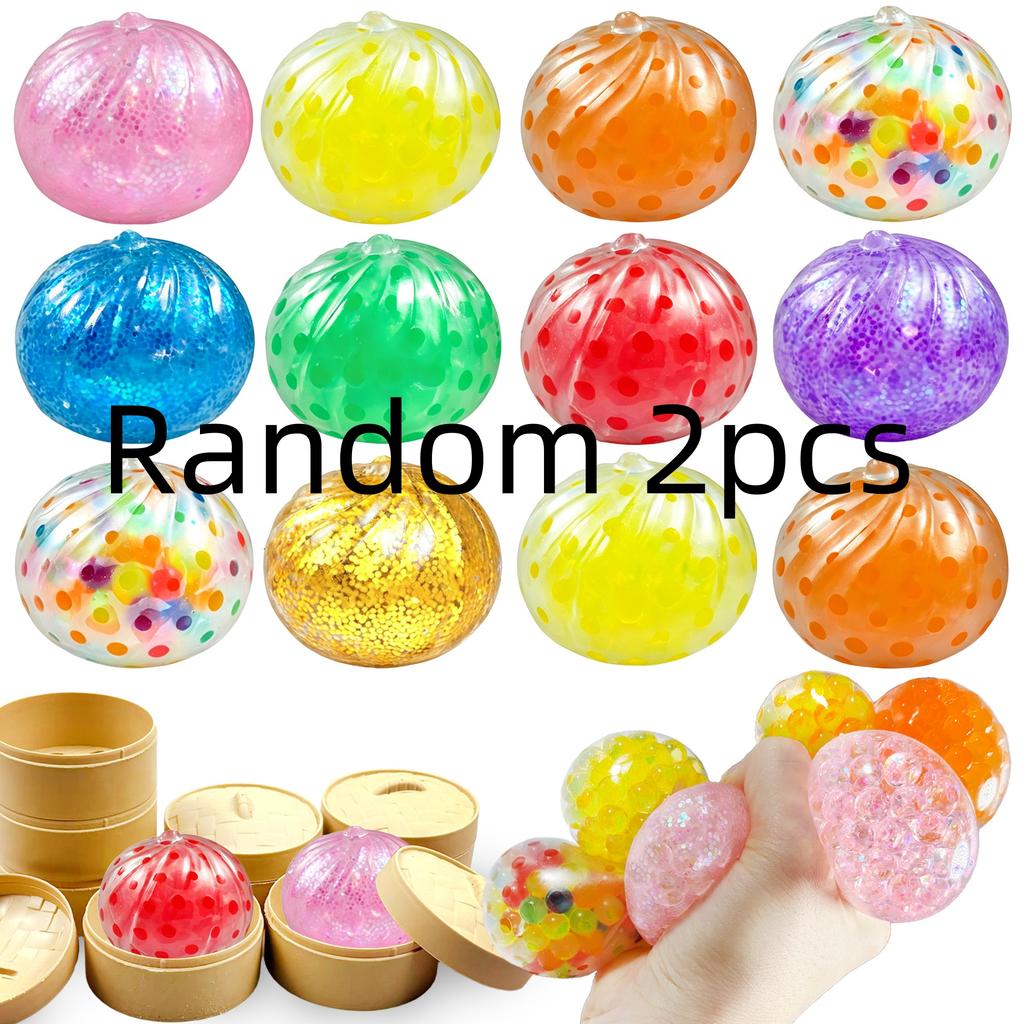 Bolas Antiestrés Blanditas de Empanadilla de Colores Juguetes Sensoriales Fidget Comida de Simulación Juguete para Apretar Color Aleatorio