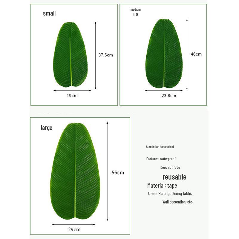 Large Banana Leaf Fabric Decoration: Fake Plant Table Mat for Fruit Shop Display