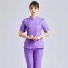 Navy Blue Long Sleeve Nurse Uniform Set for Spring & Autumn - Dental, Beauty Salon, Medical Use