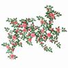 3D 190cm Artificial Rose Vine DIY Rattan Vine Silk Flowers Rattan Hanging Rose Garden