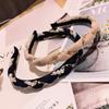 PROLY New Fashion Women Hairband Fresh Rhinestone Pearls Headband Classic Braided Headwear Adult Hair Accessories