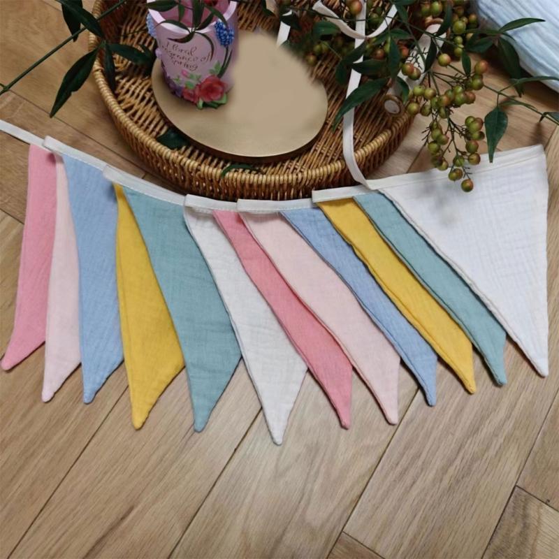 Babyflagge im Retro-Stil Mehrfarbige Wimpelketten Babygirlande Hängeflaggenbanner Neugeborenen-Foto-Requisiten für Partys