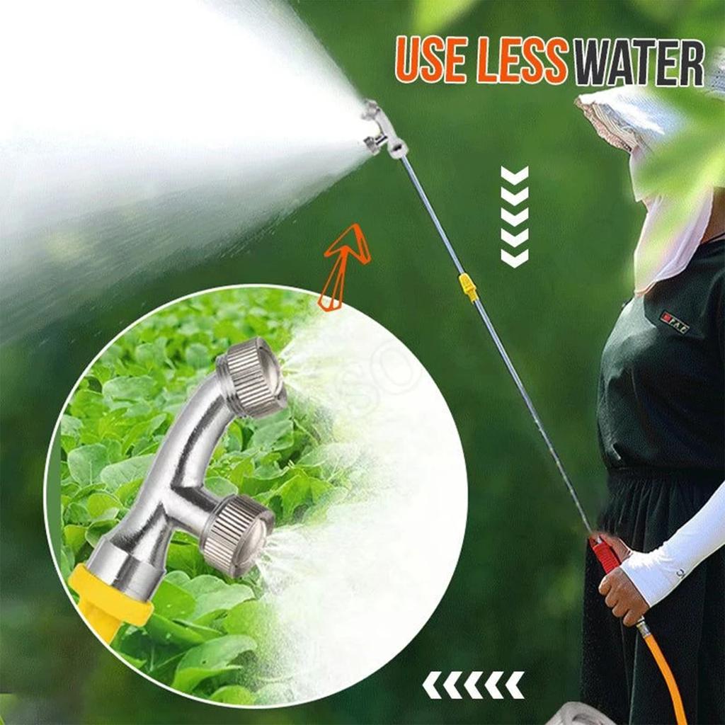 Electric Sprinkler Atomizing Nozzle Chrome-plated Alloy Double Nozzle Accessories Agriculture Spray Nozzle For Garden Plant Care