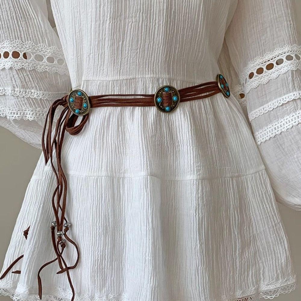 Bead Women Waist Chain Bohemian Ethnic Style Waistband Unique Braided Sash Belt  Girl