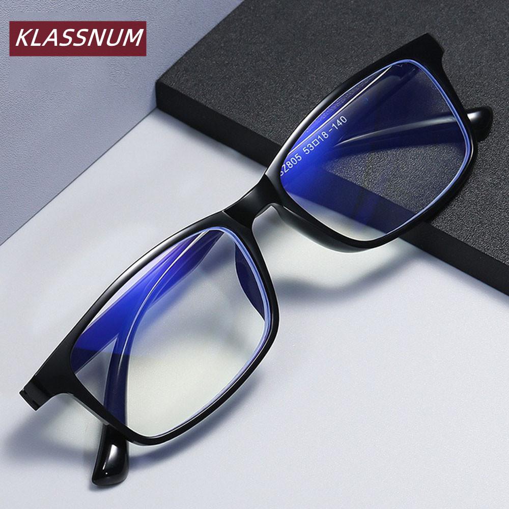

KLASSNUM Anti-Blue Light Presbyopia Reading Myopia Glasses For Women Men Computer HD Lenses Eyewear Retro Eyeglasses +1.0-+4.0 +100