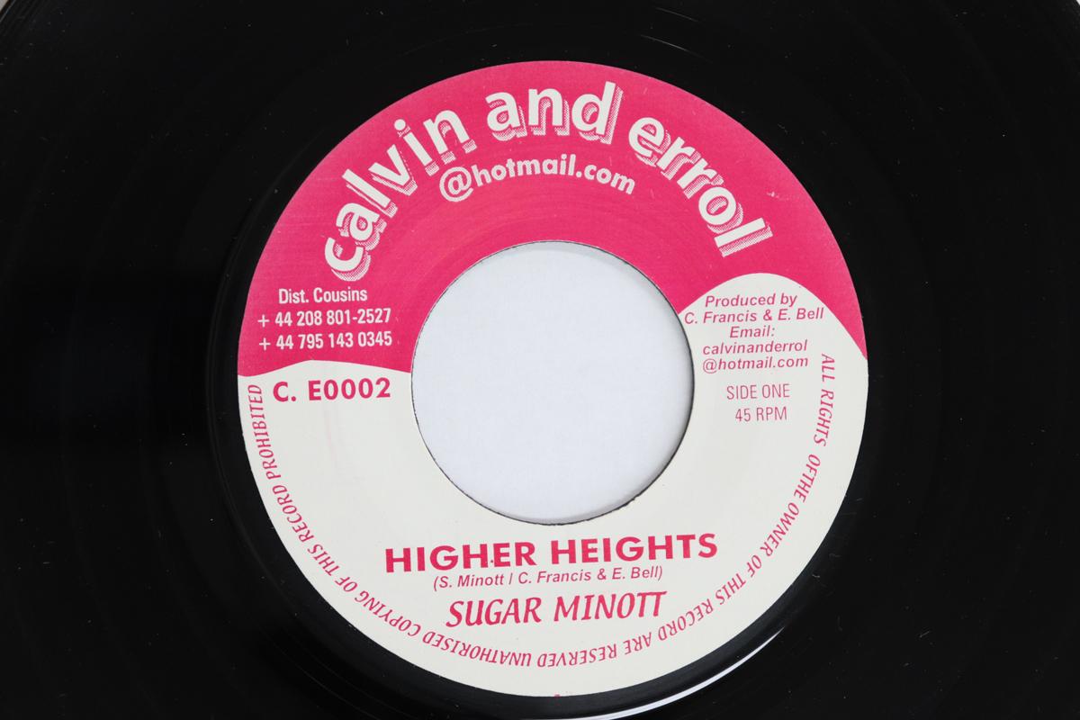 

7-дюймовая пластинка SUGAR MINOTT Higher Heights Version CE0002 CALVIN AND ERRO 2003 UK Reggae Ska Dub Б/у
