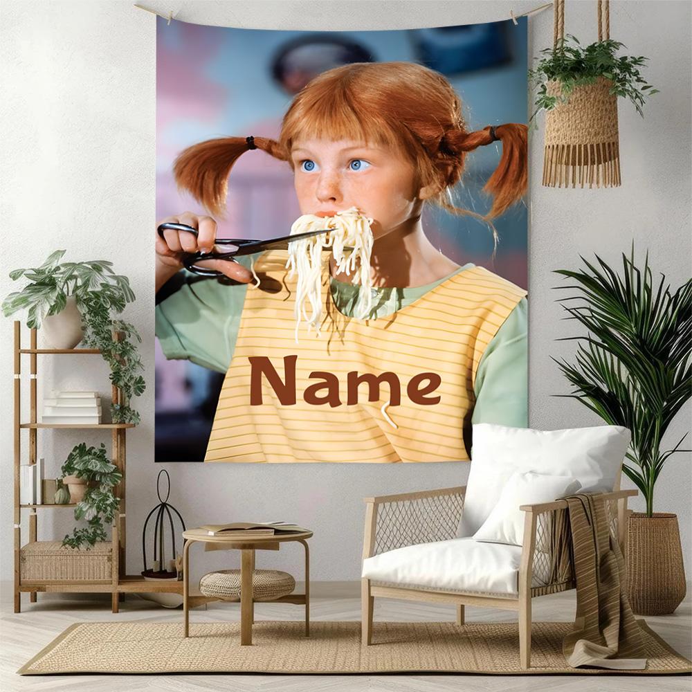 Pipi Custom Your Name Wall Decor Tapestry Art For Pet Memorial Birthdaywedding Party Backdrop Family Gift