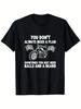 Vintage Motorcycle with Bold "You Don't Always Need a Plan"Slogan & Chopper Design-100% Cotton O-neck  Printed Men's T-shirt.
