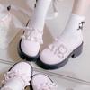 Japanese ins tide waterproof table high heel lolita love single shoes women's 2025 autumn new college style small leather shoes