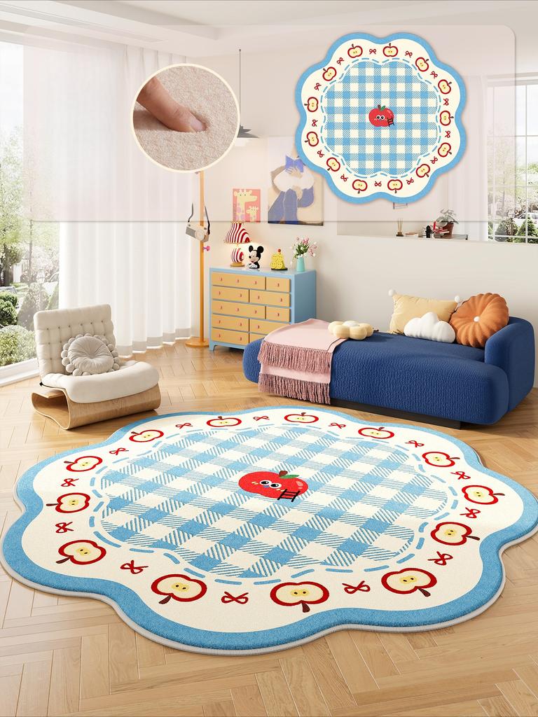 Irregular Shape Bedroom Decor Cute Carpet Cartoon Style Carpets for Living Room Fluffy Soft Bedside Floor Mat Thickend Plush Rug