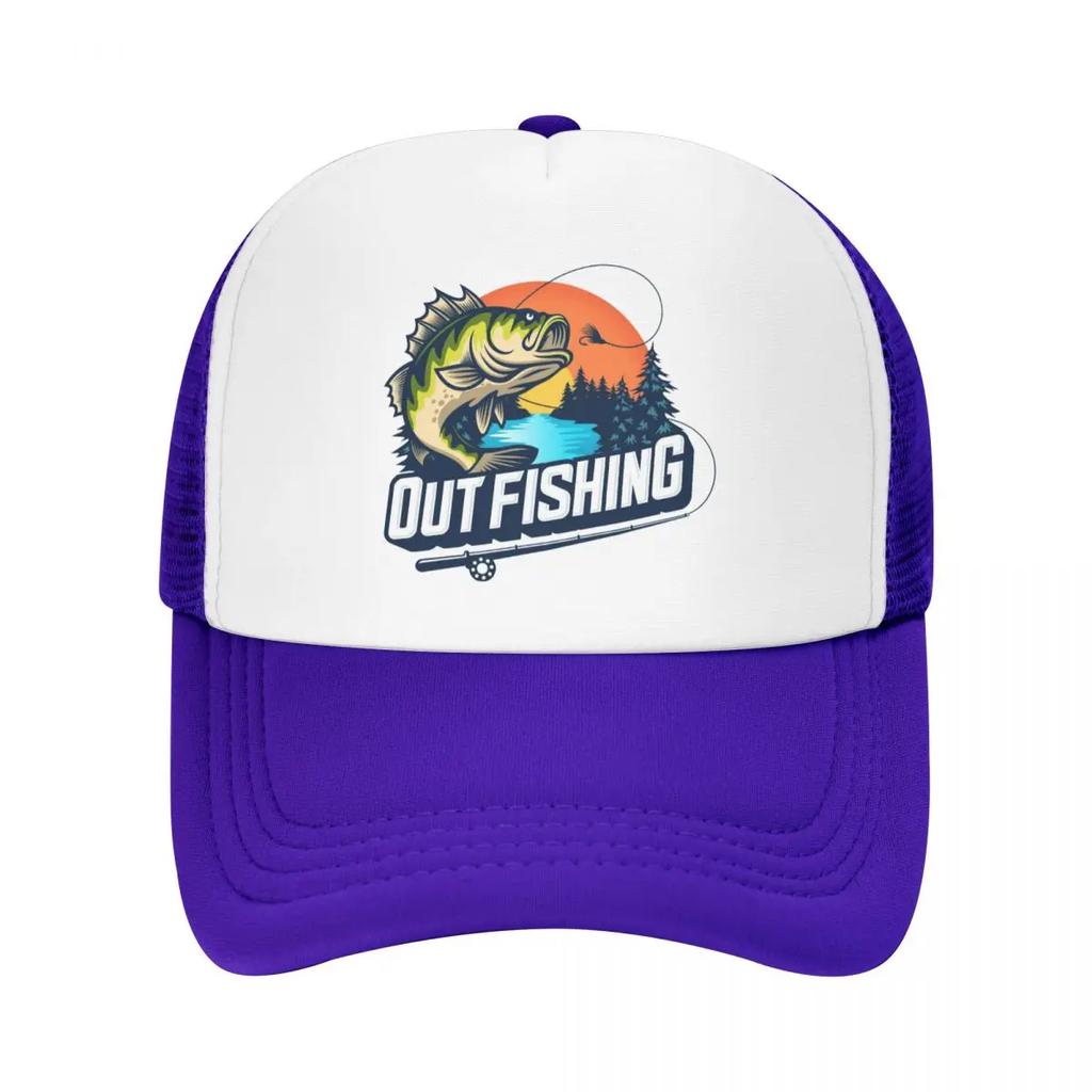 Custom Out Fishing Trucker Hat Unisex Women Adjustable Adult Fish FisherUnisex Baseball Cap Spring Dad Hat