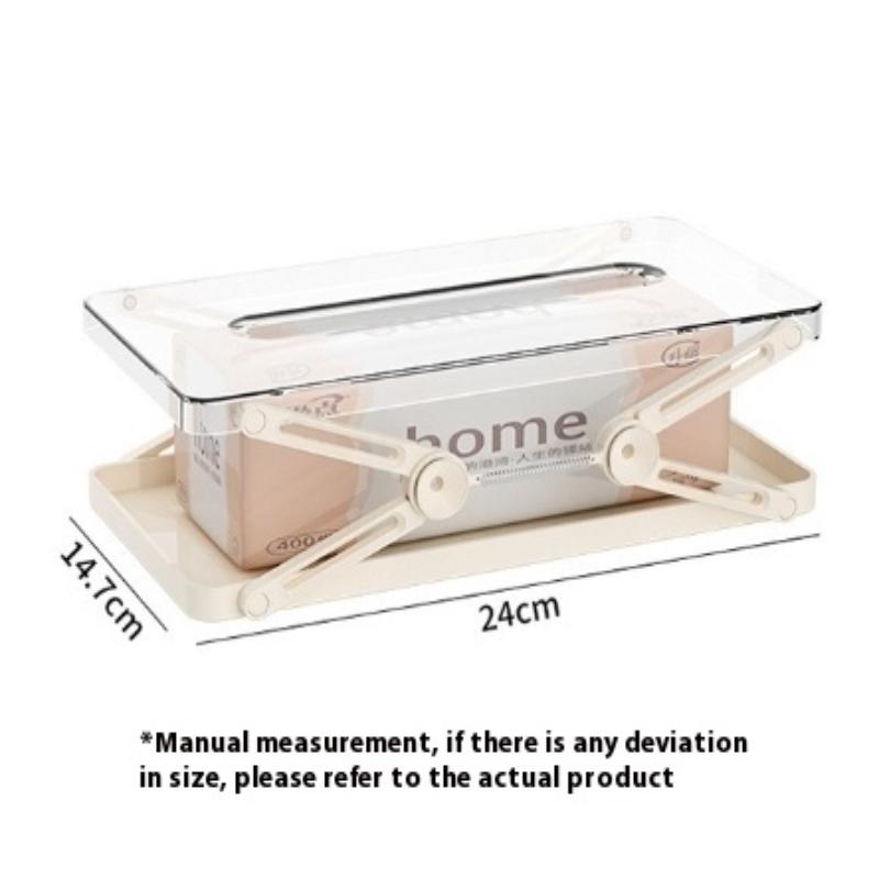 Desktop Tissue Boxtissue Storage Box For Home Usespring-Loaded Extendable Tissue Storage Box For Living Room Coffee Table High