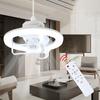 Ceiling Fan Light with Remote Control 3 Wind Speeds Low Noise RGB Colored Lighting Dimmable Timer Mode 2-in-1 Ceiling Fan LED Lamp