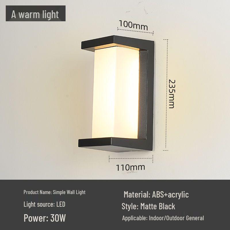 Waterproof LED Outdoor Wall Light for Staircase, Terrace, Corridor, Garden, Villa, or Aisle.