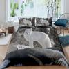 Fox Print Comforter Cover Bedding Set For Boys Girls Children 3D Animal Theme Duvet Cover Room Decor Full Size Quilt Cover 3Pcs
