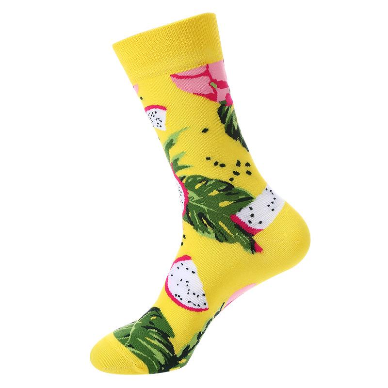 Cartoon Fruit Animal Cake Flower Mixed Colors, Pure Cotton, INS Fashion Brand, Net Red, Casual Fashion Socks for Men and Women