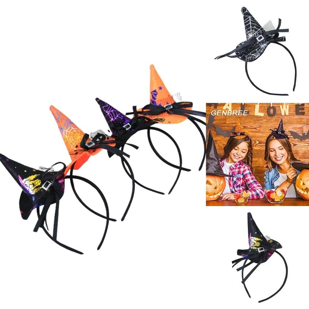 Halloween Heksenhoed Hoofdband Pompoen Haarband Spinnenweb Kostuumfeest Attributen