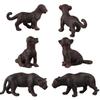 Wildlife Animal Model Toy Black Panther Figurine Jungle Decor For Collectors
