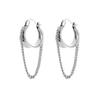 2026 Retro Chain Ear Buckle Geometric Earrings Glossy Earrings Simple Personalized Women's Models