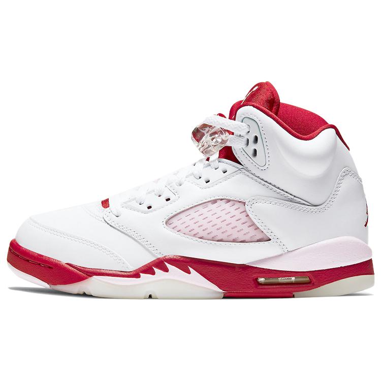 

new Jordan 5 Retro White Pink Red GS 38