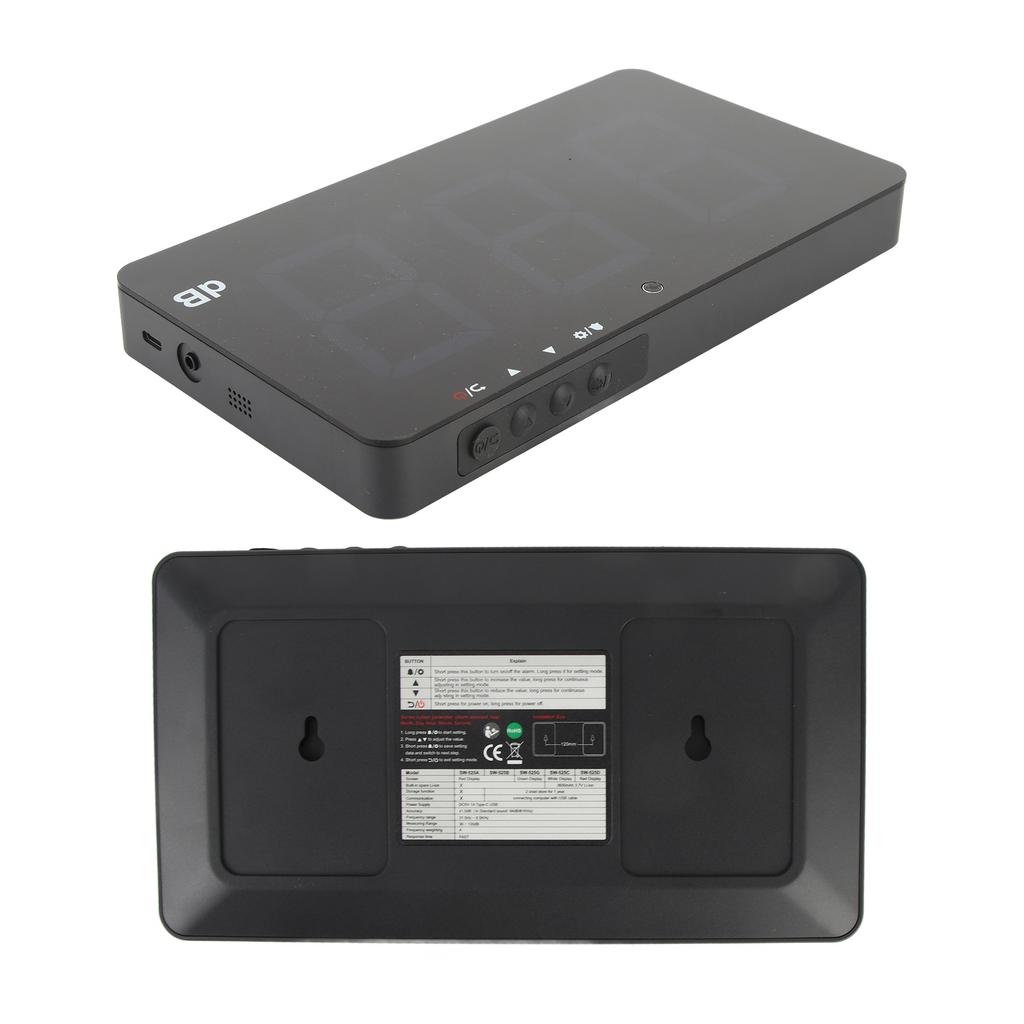 USB Powered 9.6  LCD Digital Sound Level Meter Wall Hanging 30‑130dB Noise Tester