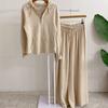 Honey J Women Grentz Hoodie Pocket Zip Up Ribbon Wide Banding Pants 3color