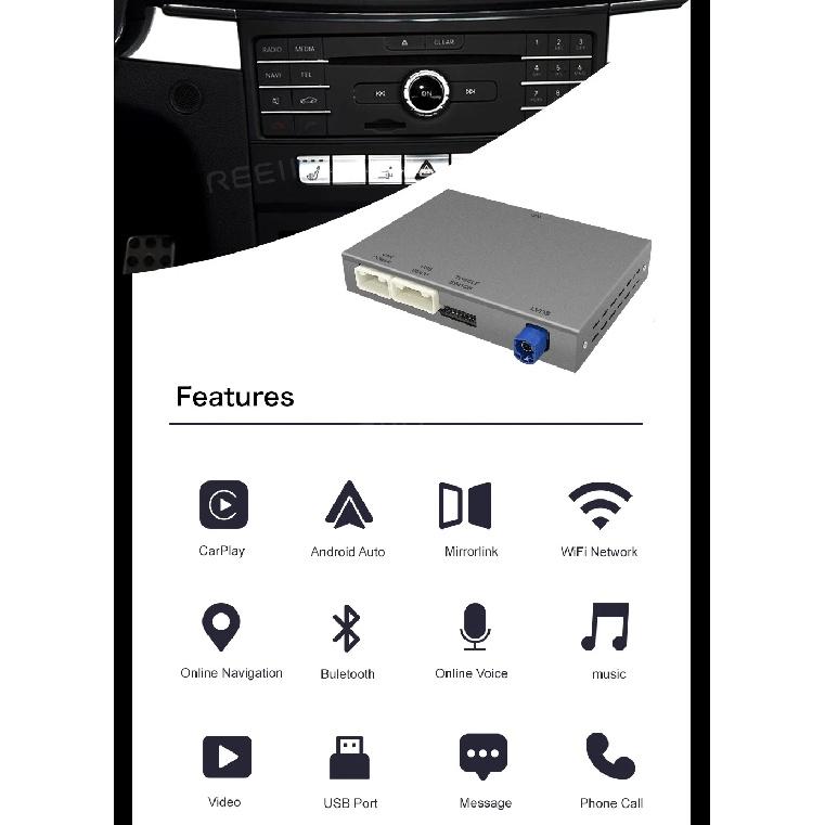 Wireless CarPlay Android Auto For Benz E-Class W212 E300 E350 Coupe NTG4.5 5.0 2012-2016 Interface Upgrade Decoder Box MuItimed