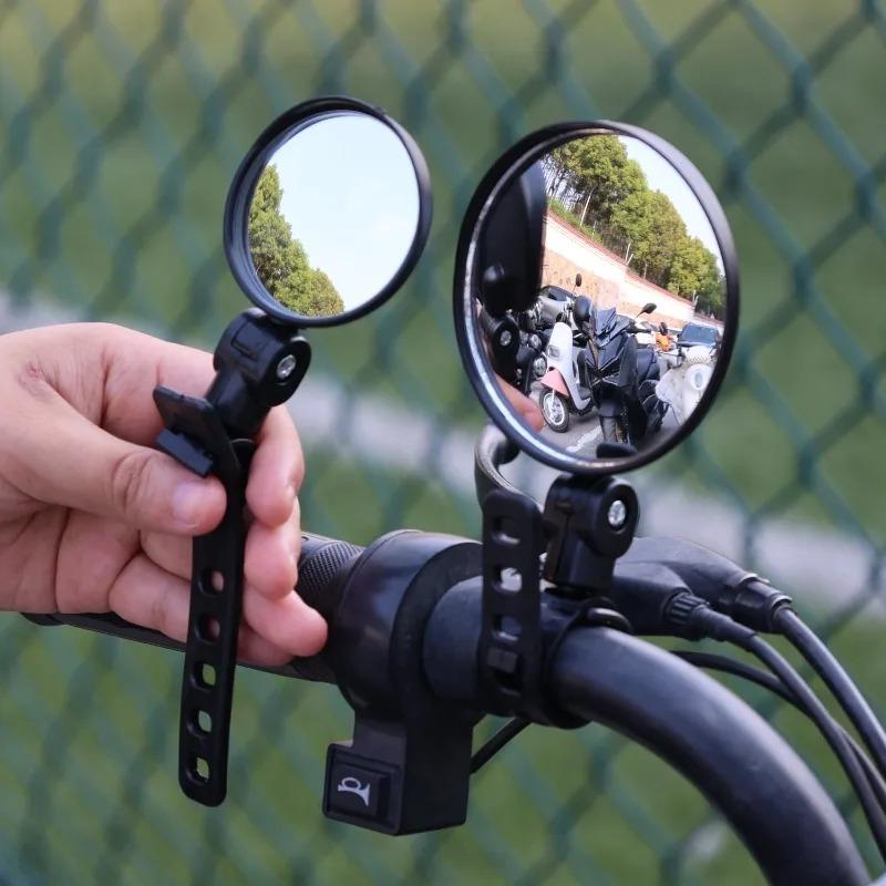 Universeller Riemen-Spiegel für Motorrad Fahrrad Schnelle Montage Verstellbarer Lenker Konvexer Rückspiegel für Fahrrad Roller E-Bike
