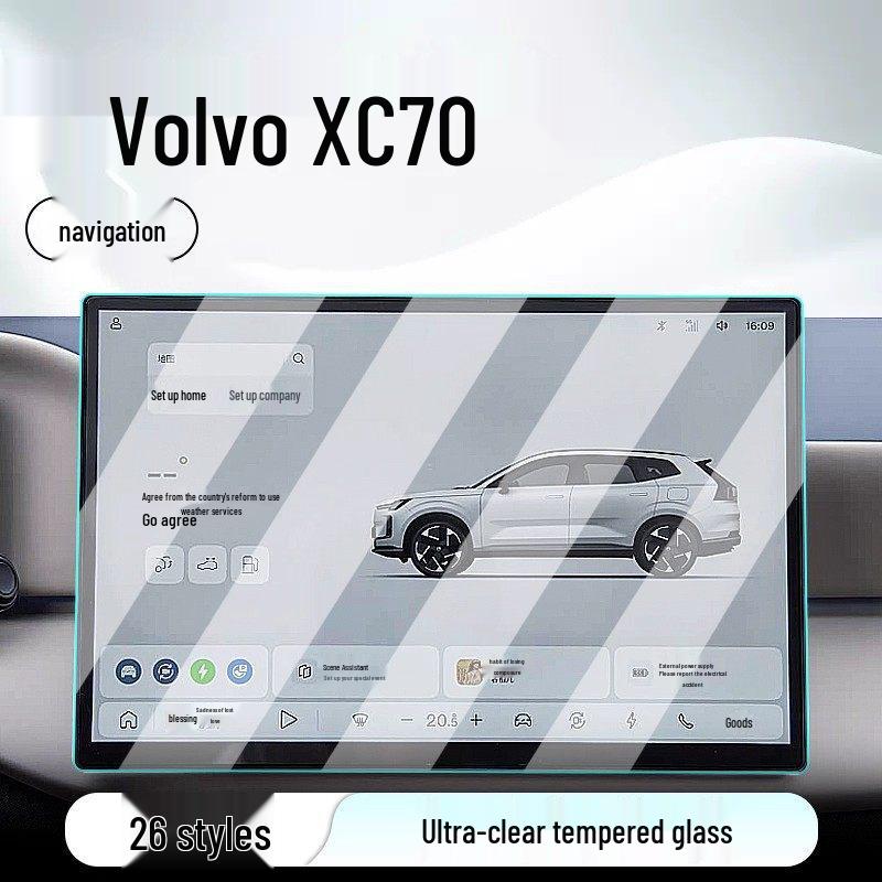 Volvo XC70 Navigation & Console Tempered Film Screen Protector