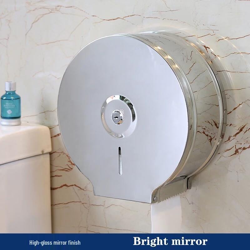 GOWKE Stainless Steel Round Toilet Paper Holder