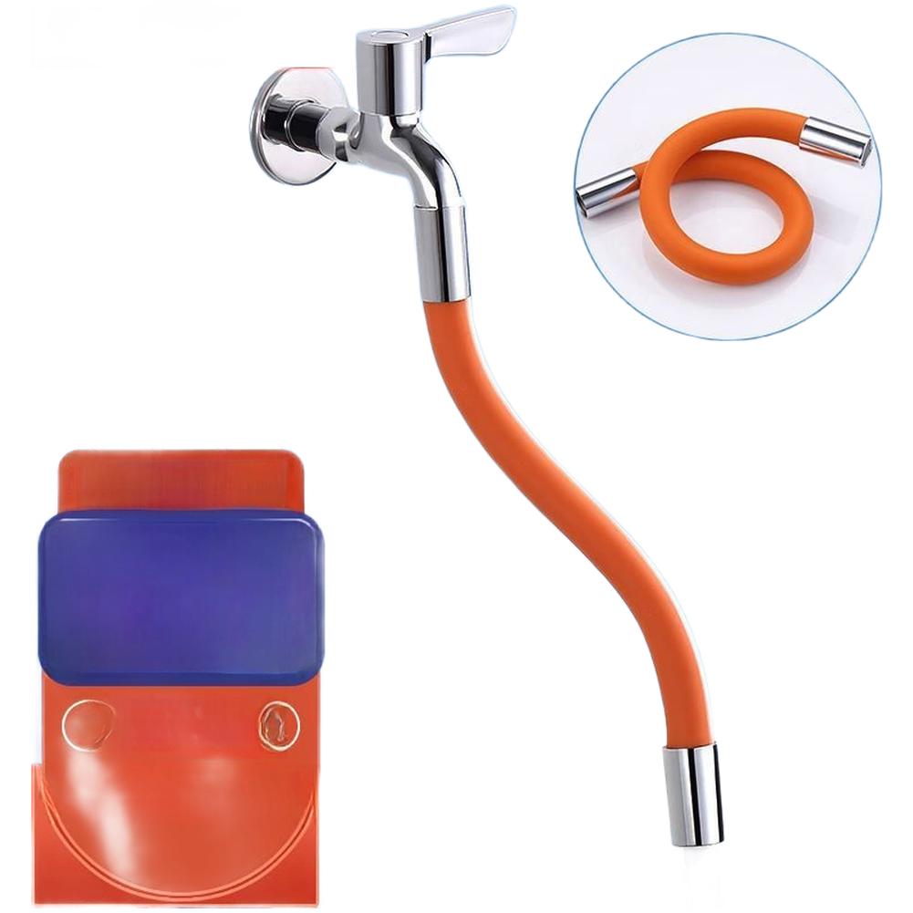 

Stainless Steel Flexible Faucet Extension Tube Compatible with Standard Faucets Featuring Built in Aerator and 360 Rotation 30cm