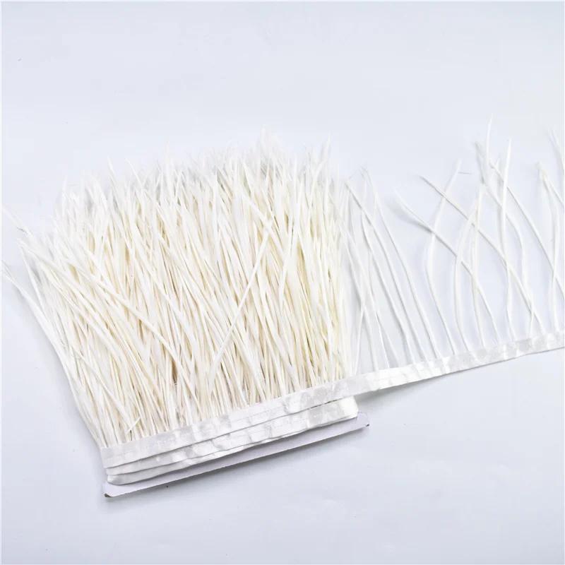 Feather1Meters Pruning Goose Feathers Trim Tassel Fringe Ribbon Tape 6-8" Pheasant Feather for Crafts Costume Sewing Trimmings Carnival