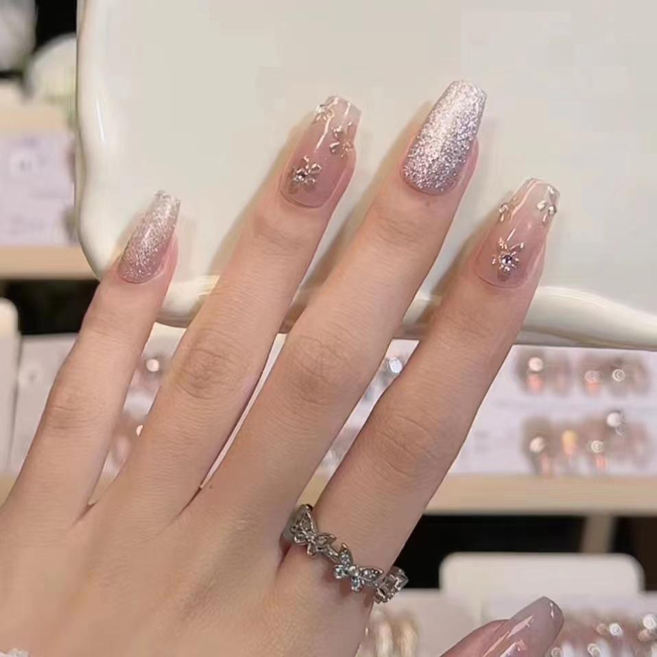 Pure Hand-made Phototherapy Wear Armor and Silk Wear Armor Finished Product Reusable Nail Patches Can Be Removed