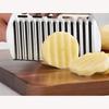 Stainless Steel Potato Cutter Crinkle Chopper Vegetables Fruits Easy To Use Wavy Blade Design Ergonomic Handle French Fry Slicer