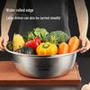 Chahua 304 Stainless Steel Basin & Sieve 2-Piece Set, 38cm