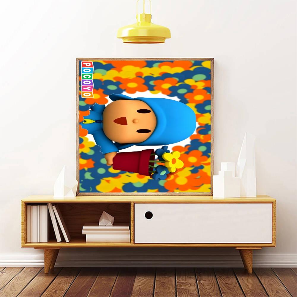 Pocoyo 5D Diamond Painting Round Diamond Rhinestones Mosaic Diamond Embroidery Wall Paintings Rhinestones Gift Frameless
