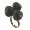Les Trésors De Lily [P1668] - Bague artisanale 'Les Antoinettes' noir (fait main)