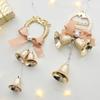 Christmas decorative plastic electroplated bell strings, hotel and shopping mall Christmas tree decoration pendants