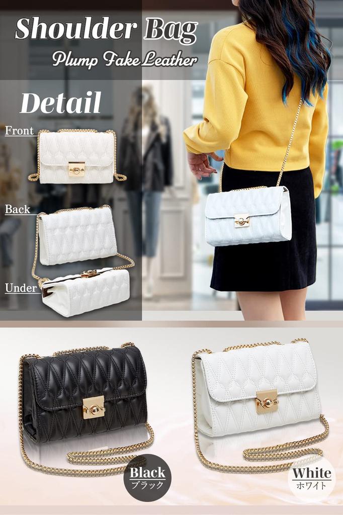 Small Crossbody Shoulder Bag with PU Black T.Y.ryanryan Women's Chain, Leather,