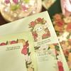 Floral Pattern Card Envelope Set Writing Paper with Envelopes  School Office Supplies