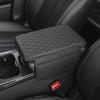 Microfiber Leather Car Armrest Cushion, Console Cover with 2 Pockets, Universal Auto Interior Protector & Pad