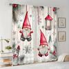 Christmas Dwarf Printed Curtains, Pole Bag Curtains, Bedroom and Living Room Decoration, Home Decoration, Christmas Decoration