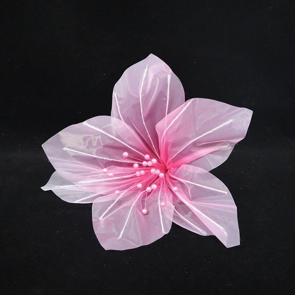 Transparent Silk Silk Yarn Lily Flower 55cm Flower Diameter Wedding Road Lead Flower