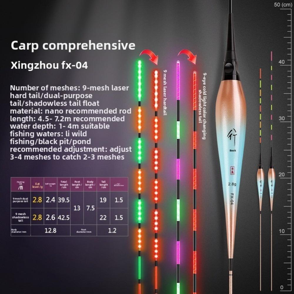 Indicator Fishing Float Slip Drift Tube Highly Sensitive Bobbers Bite Hook Color Change Buoy Strike Bite Alarm Float