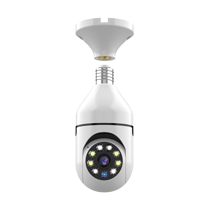 Bulb Surveillance Camera Full Color Night Vision Automatic Human Tracking Zoom Indoor Security Monitor Wifi Camera Smart Home