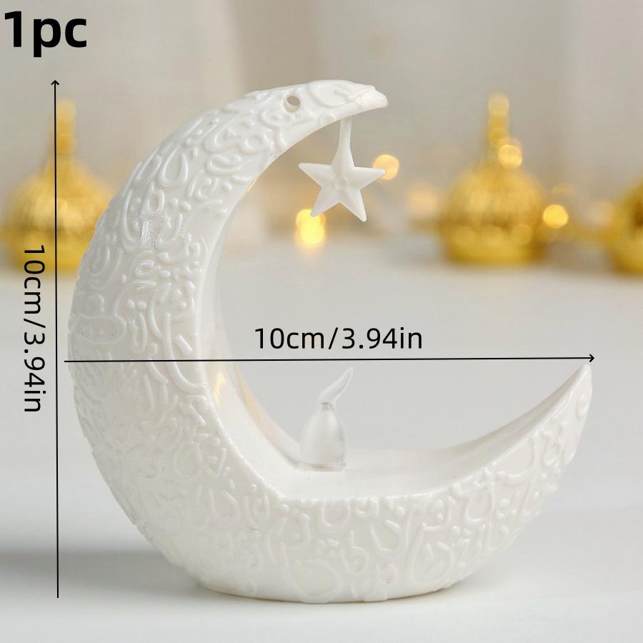 

1 Moon Electronic Candlestick Zhai Moon Kaizai Festival Decorative Ornaments Middle Eastern Arabian Electronic Candle Lamp Home Restaurant Ornament
