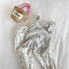 Débardeur pour filles Collection Été Enfants Coréen Polyvalent et Mignon Débardeur à Rayures Pit Fil Coloré