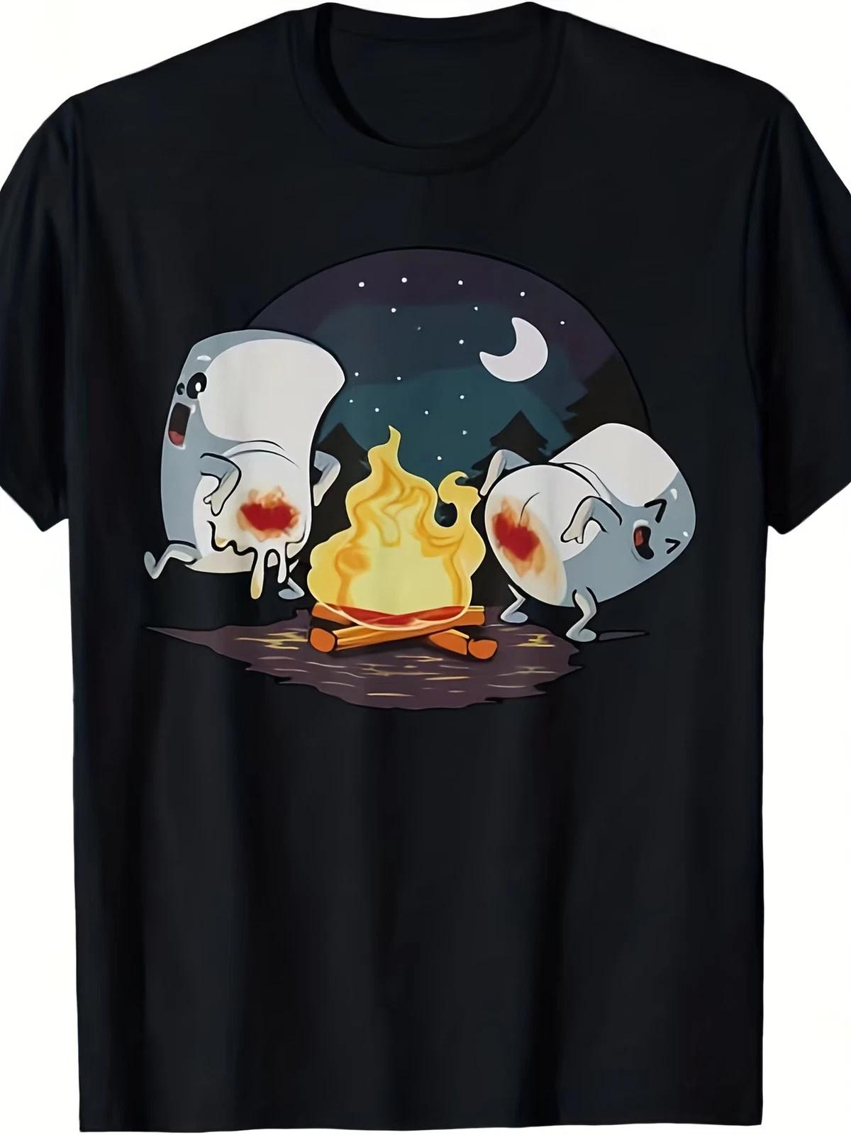 S Mores Campfire Marshmallow Roasting Bonfire T-Shirt Gift for Dad And for Yoga XXXXL