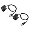 2Pcs Smartwatch Charger USB Charging Cable Cord Charger Dock Adapter for Fitbit Charge 2